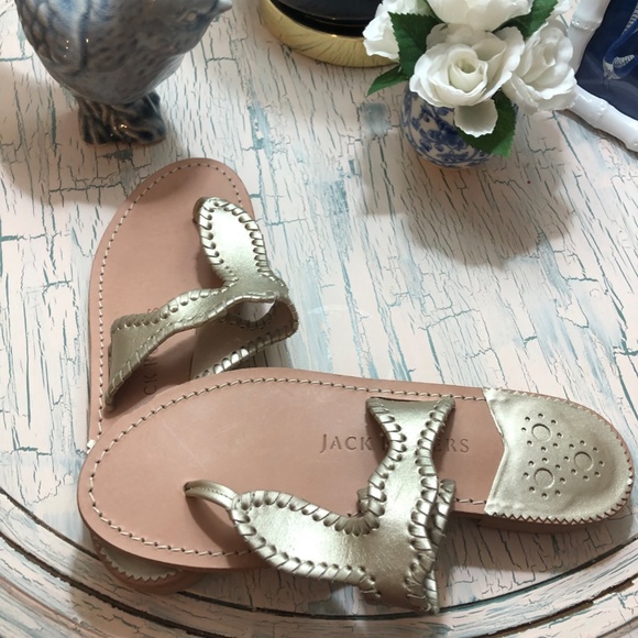 Jack Rogers Jackie Sandal Matte Gold size 7 - Picture 2 of 5